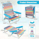 2/3 Pack Foldable Beach Chair with Armrests and Carry Strap