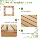 2 Person Wooden Patio Bench with Planter and 2 Side Flower Box