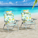Set of 2 Adjustable Folding Beach Chairs