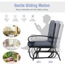 2-Person Patio Glider Chair with Cushions-Grey