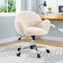 Livingandhome Comfy Plush Swivel Office Chair Adjustable Height