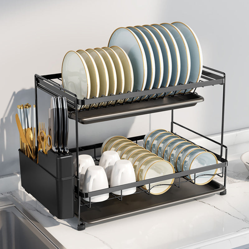 Livingandhome 2 Tier Dish Drying Rack With Drainboards