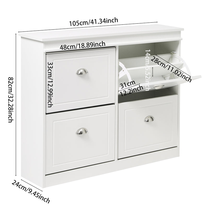 Livingandhome Free Standing Flip Down Shoe Rack