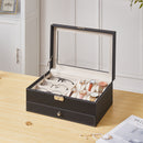 Sheonly Black Jewellery Storage Box with Transparent Lid