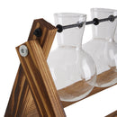 Lifeideas Wooden Plant Propagation Station with 5 Bulbs Vase