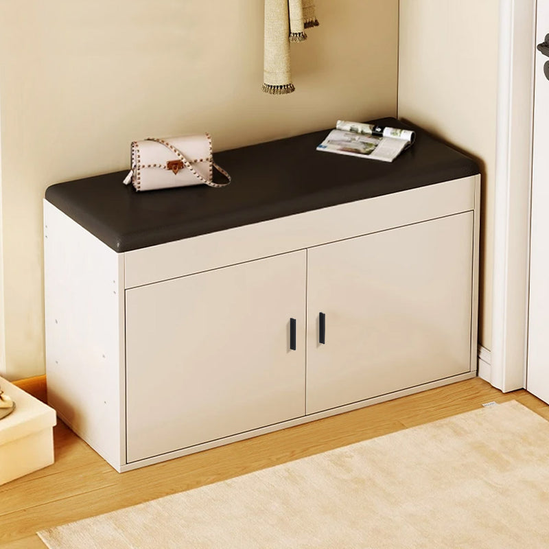 Livingandhome PU Leather Seat Shoe Storage Bench