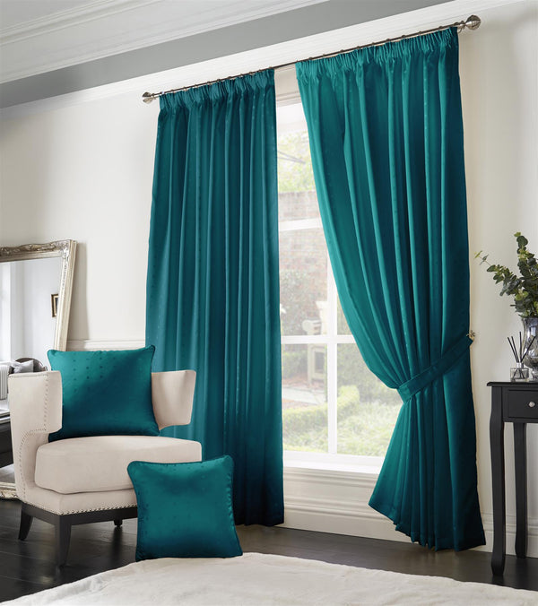 Madison Dobby Square Lined Pencil Pleat Taped Top Curtains
