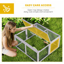 PawHut Rabbit Hutch Outdoor, Foldable & Portable, Rabbit Cage W/ Open Top