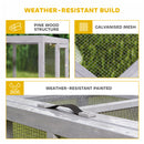 PawHut Rabbit Hutch Outdoor, Foldable & Portable, Rabbit Cage W/ Open Top