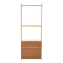 Livingandhome Freestanding Wooden Clothes Rack with Cabinet