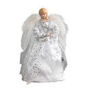 30cm White & Silver Christmas Tree Top Fairy Angel House Decoration Ornament