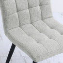 Livingandhome 4Pcs Tufted Modern Armless Dining Chairs With Metal Legs