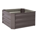 Garden Sanctuary Galvanized Steel Square Raised Garden Bed Planter Box