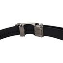 Modishion Automatic Buckle Leather Belt - Black