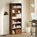 HOMCOM 6 Tier Bookshelf, Freestanding Bookcase with Adjustable Shelves