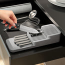 Livingandhome 9 Slot Compact Kitchen Knife In-Drawer Organiser