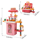 Kidkid 49Pcs 3-in-1 Pretend Kitchen Suitcase Playset