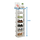 7-Tier MDF Shoe Rack - White