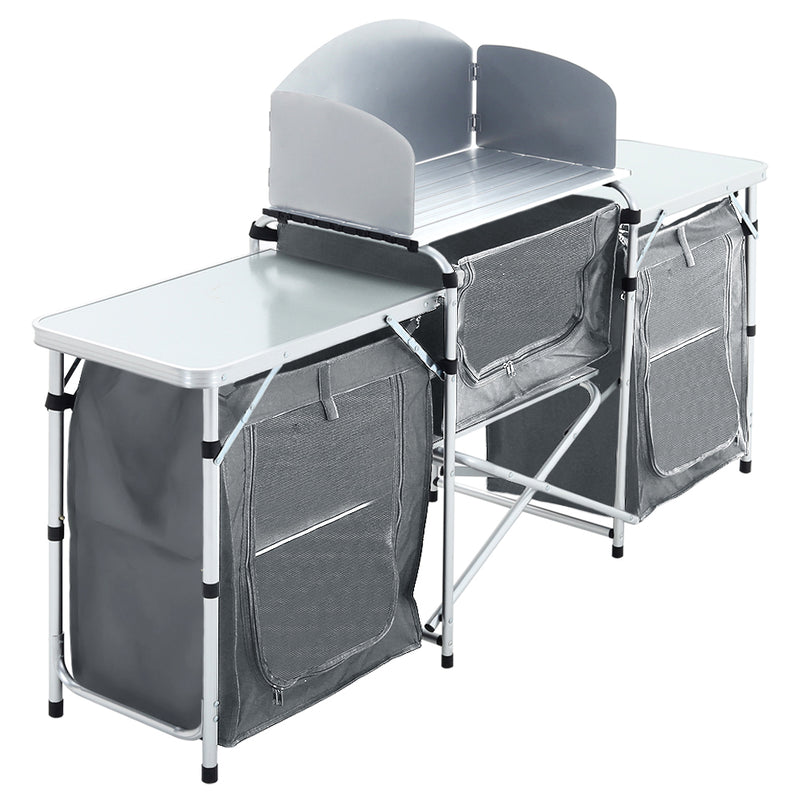 Livingandhome Camping Kitchen Stand Unit Storage Portable Outdoor