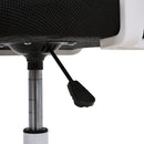 Livingandhome Swivel Office Chair with Headrest-White