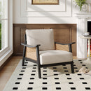 Livingandhome Mid Century Woven Rattan Armchair