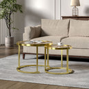Livingandhome Tea-Coloured Glass Coffee Table
