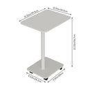 Livingandhome Sofa Bed Side Table with Wheels and Storage