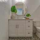 Cottonfy UK Round Bathroom Framed Mirror Wall Hanging