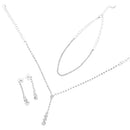 Modishion 3-Piece Sparkling Rhinestone Jewellery Set