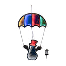 60cm Infinity Light up Hanging Parachute Snowman Christmas Decoration with Multi-Coloured LEDs