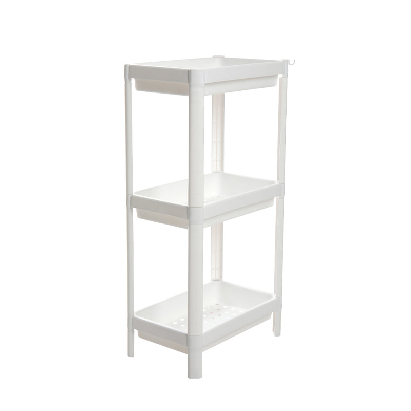 Lifeideas 3-Tier White Plastic Storage Rack