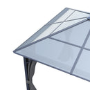 10 x 10FT Metal Frame Hardtop Patio Gazebo with Curtains