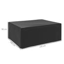 Outsunny 235x190x90cm Large Patio Set Outdoor Garden Furniture Cover Black
