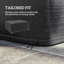 Outsunny 235x190x90cm Large Patio Set Outdoor Garden Furniture Cover Black