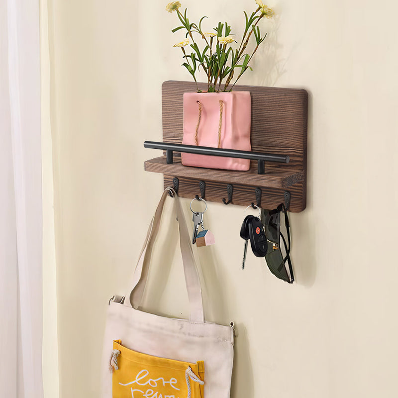 Livingandhome Rustic Wall-mounted Key Organizer