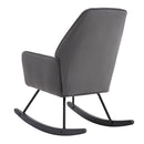 Livingandhome Modern Velvet Rocking Chair