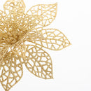 Lifeideas 30 Pieces Artificial Christmas Tree Flowers Sequins Poinsettia Decoration Set