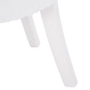 Livingandhome Modern Plush Upholstered Dressing Table Chair with White Legs