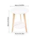 Livingandhome Minimalist Round Wooden Side Table