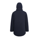 Winter Mid-Length Padded Coat Jacket With Removable Hood - Navy