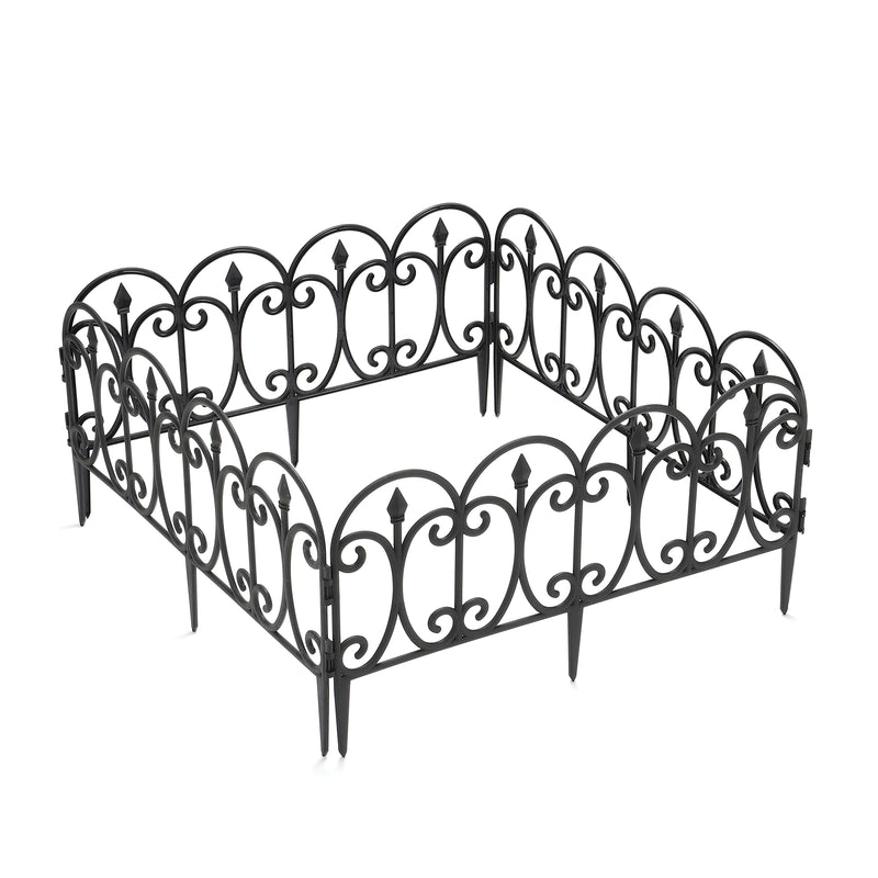 Garden Sanctuary 6pcs Outdoor Picket Fence Decorative Garden Border Edging