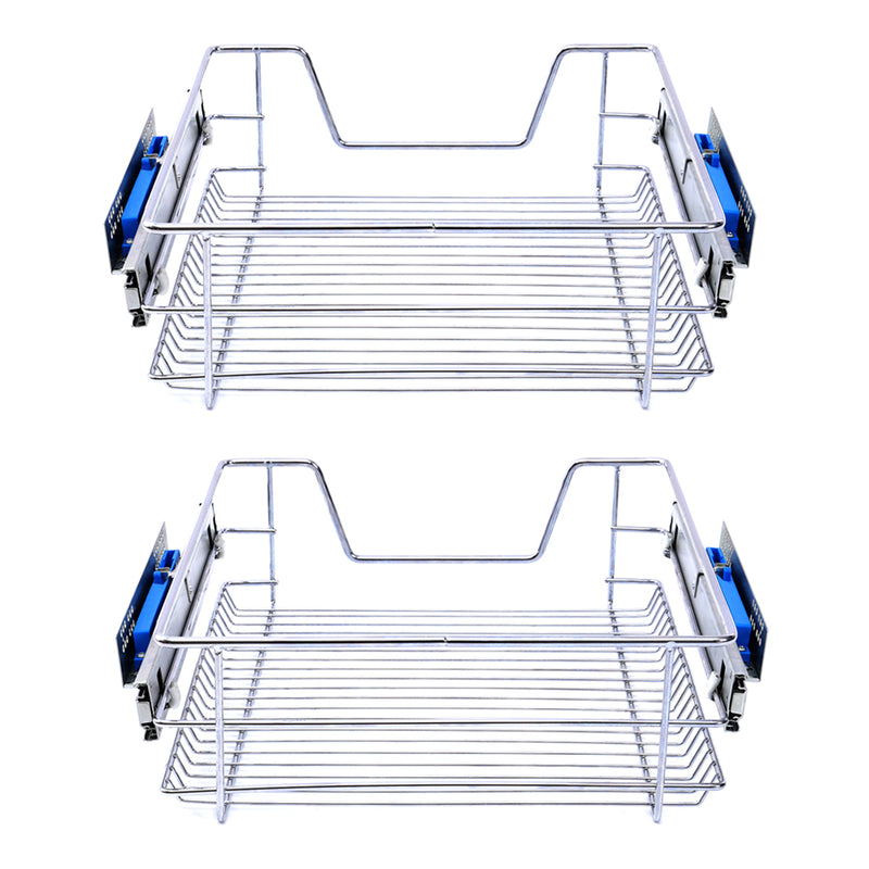 Lifeideas Stainless Steel Sliding Kitchen Drawer Baskets