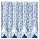 Kew Traditional Floral White Net Curtain Flounce
