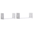 Livingandhome Modern Set of 2 U-Shaped Wall Floating Shelves