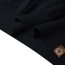 Turn-Down Short-Sleeve Polo Shirt Black Zip