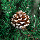 2.7m Green Mixed Needle Christmas Garland with Pine Cones and Red Berries