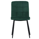 Livingandhome 4 Pack Velvet Dining Chairs with Metal Legs