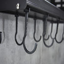 Lifeideas 2-Tier Wall-Mounted Microwave Shelf Spice Rack with 10 Hooks