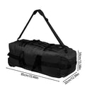 Modishion Black Wheeled Nylon Holdall Travel Bag