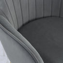 Livingandhome 2Pcs Modern Velvet Upholstered Dining Chairs with Polished Gold Legs